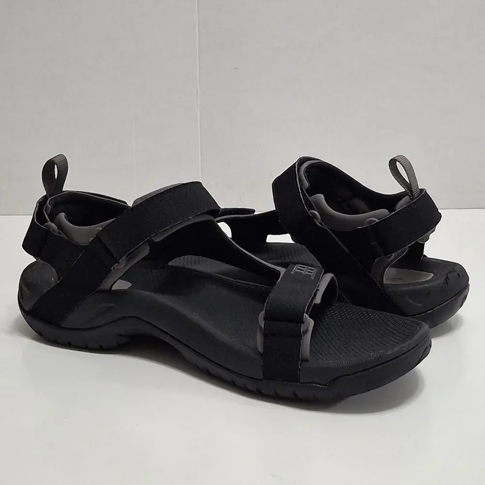 Teva Minam Sandals Mens 10 Hiking Strappy Comfort Low Top Flat Hook & Loop Black